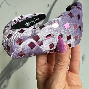 Brianna Cannon purple velvet headband
